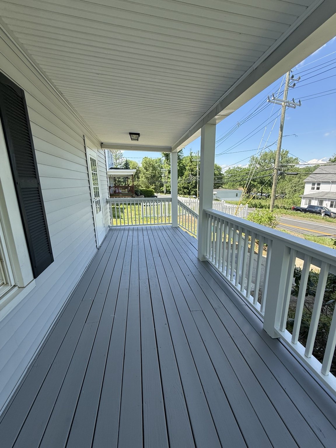 Front porch and deck refinishing project by GPF Painting in Danbury Connecticut