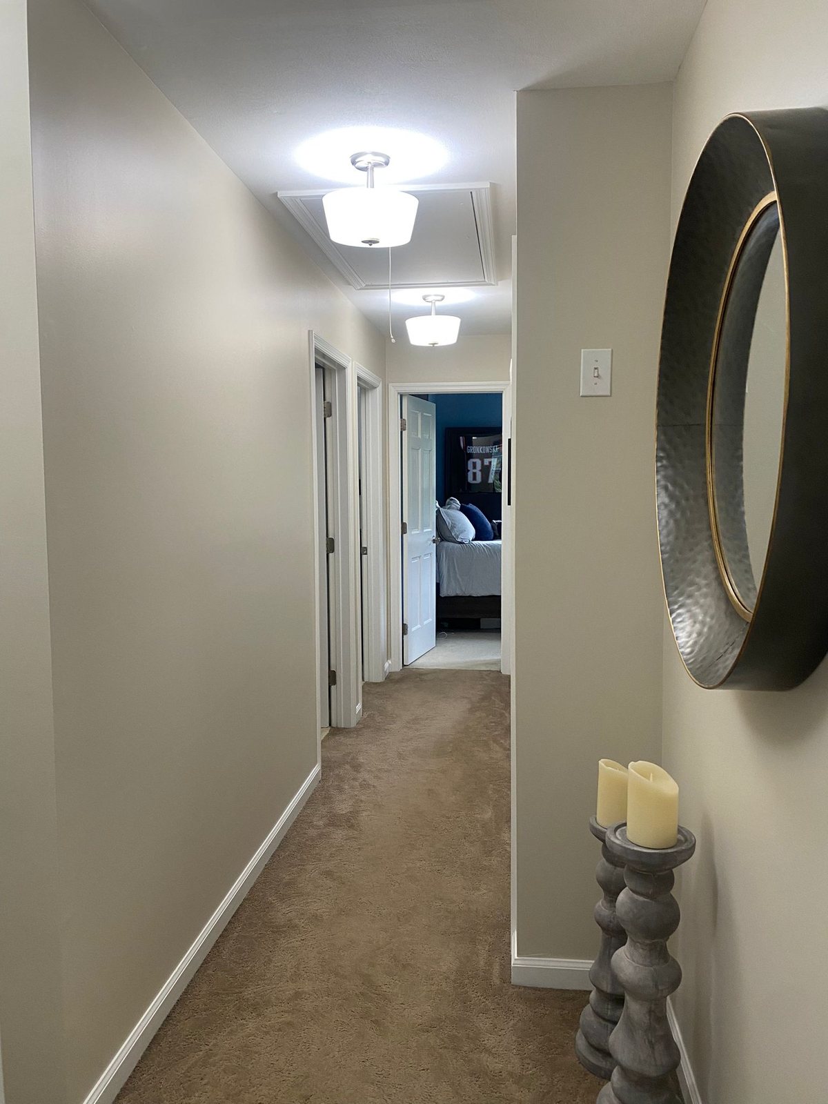 Finished interior hallway painting project by GPF Painting Service in Connecticut